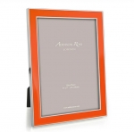 Silver Trim, Orange Enamel 5 x 7 Picture Frame